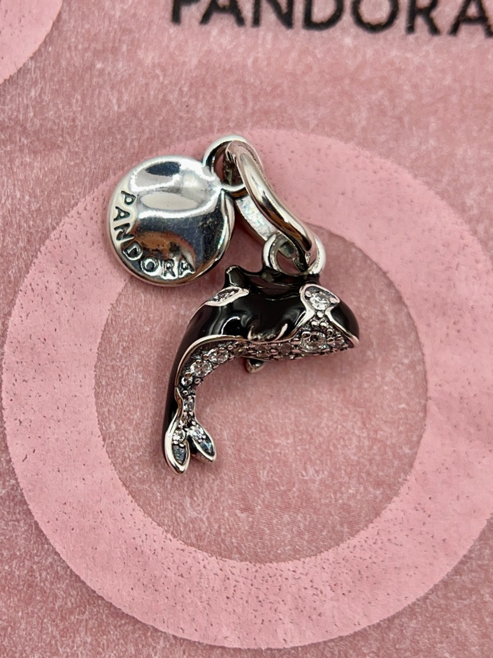 Pandora Orca Whale Free as the Ocean Silver Charm